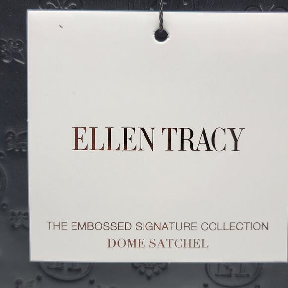 NEW NEW NEW!! Ellen Tracy Black Dome Satchell P29 - Picture 11 of 11